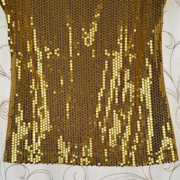 Too Mi Gold Sequin Tank Top - Picture 5 of 7